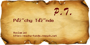 Péchy Tünde névjegykártya