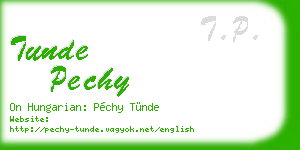 tunde pechy business card